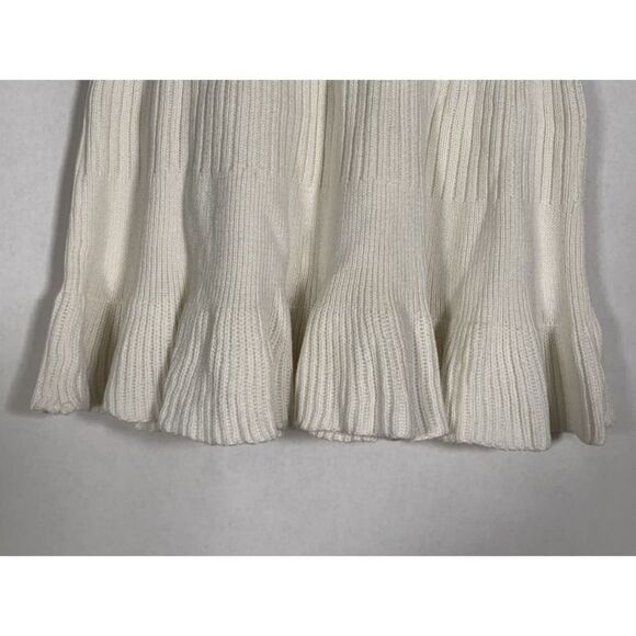 Free people solid gold rib knit mini skirt in ivory size medium - Picture 5 of 9